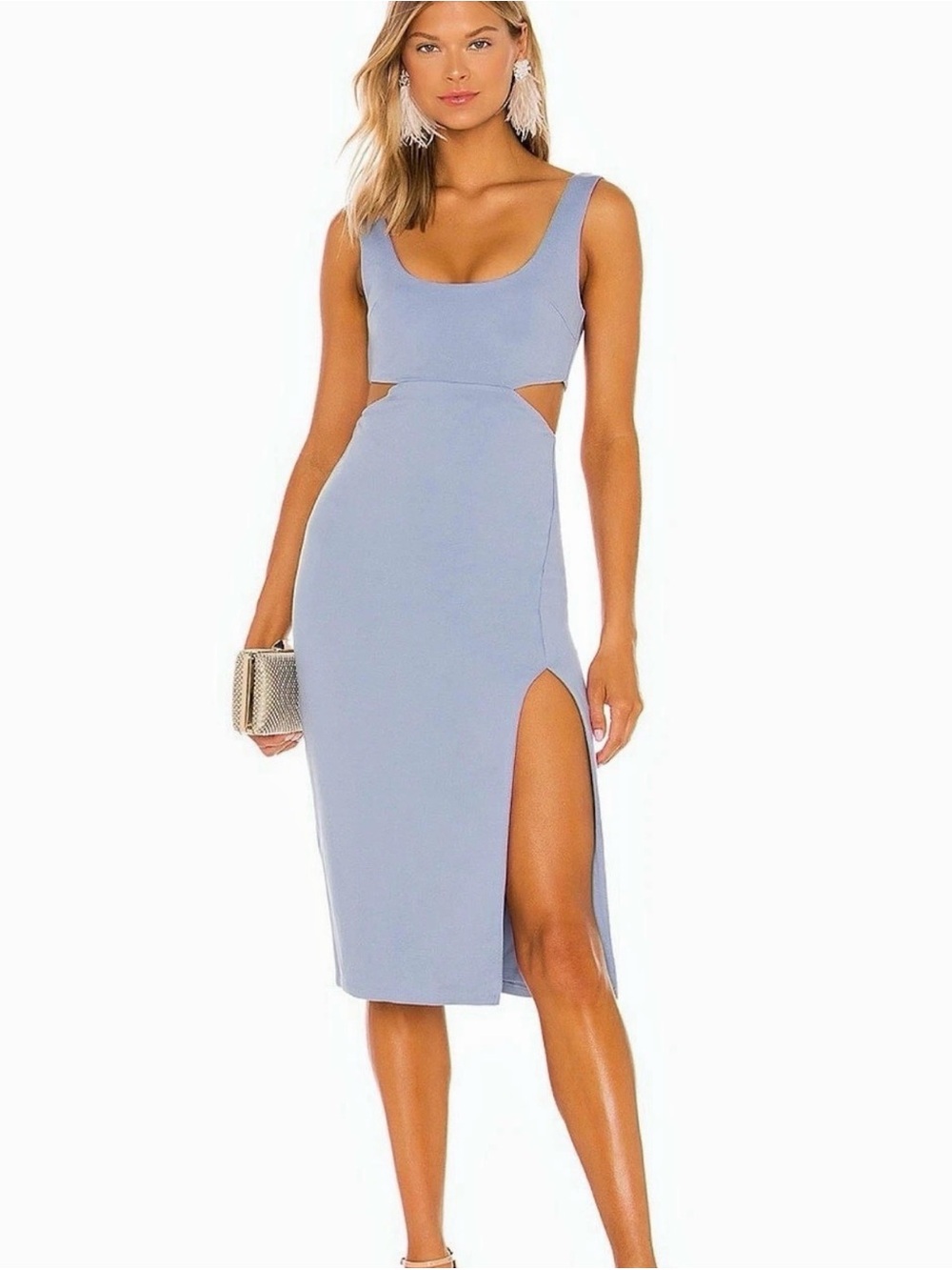 Lovers and Friends Blue Cut-Out Dress Size M